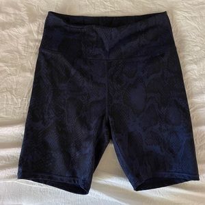 Snakeskin biker shorts